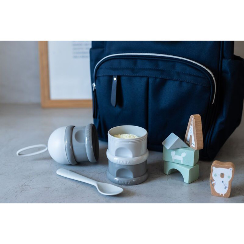 Boîte doseuse pour lait empilable Gris 