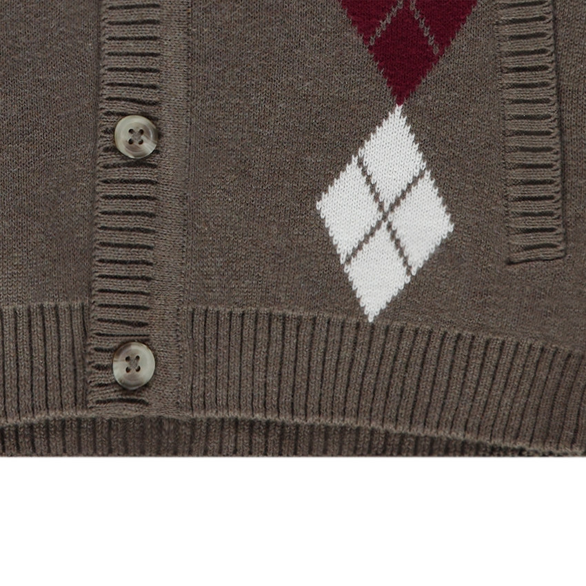 Gilet en tricot motif jacquard 