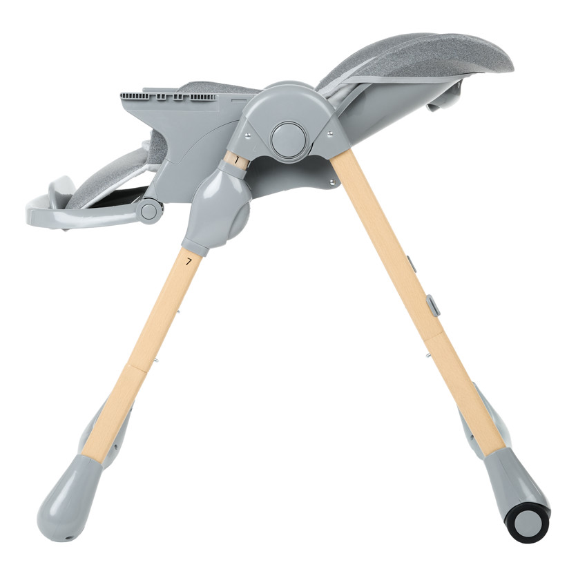 Chaise haute réglable 0+ Jude - Bois et Gris 