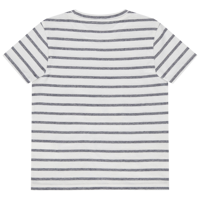 T-shirt manches courtes à rayure et print girafe 