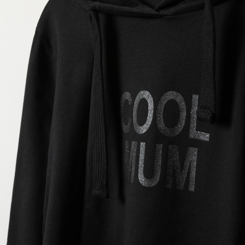 Sweat de grossesse en molleton à message pailleté 