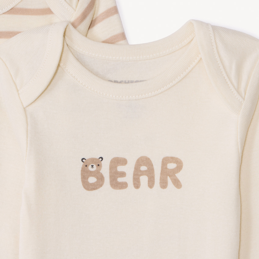 Lot de 5 bodies manches longues motifs oursons pour bébé 