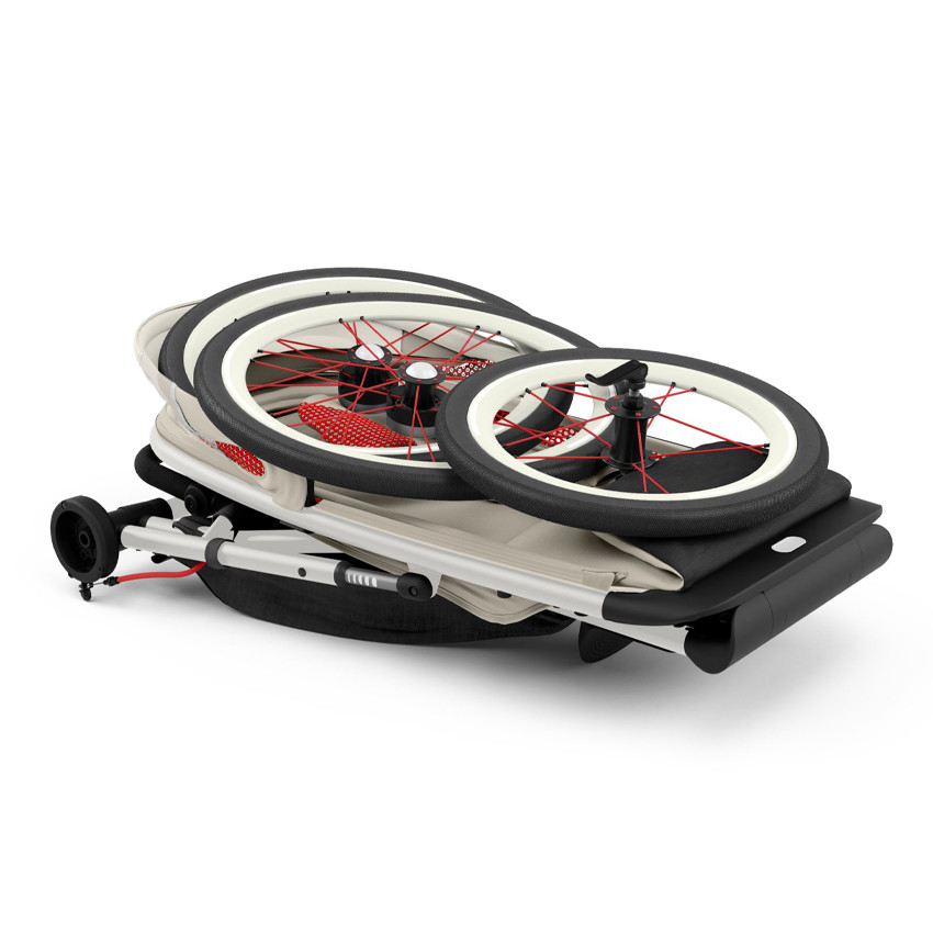 Châssis poussette running AVI - Light Beige/Orange 