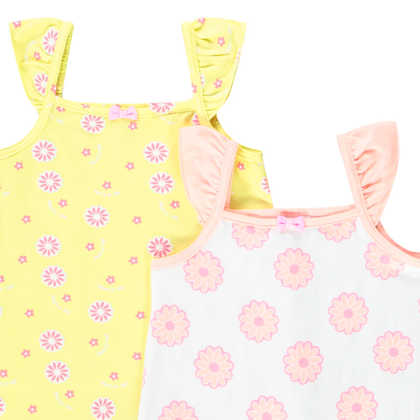 Lot de 4 combinaisons courtes colorées pour bébé fille 