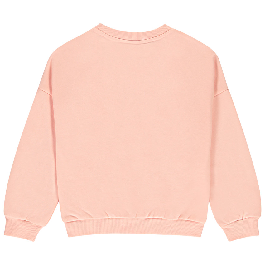 Sweat molleton oversize à motifs effet pétales 3D pour fille 