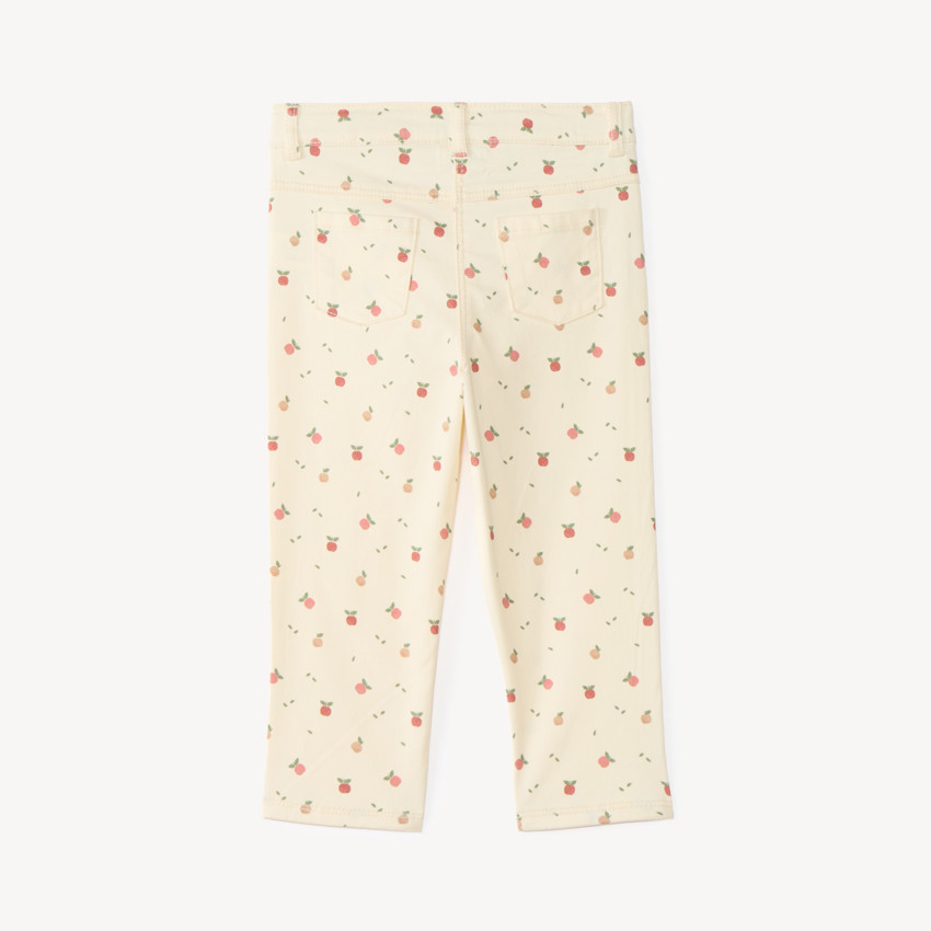 Pantalon slim bébé fille motif pomme 