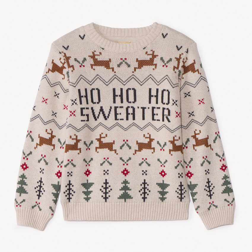Pull de Noël en tricot jacquard pour garçon