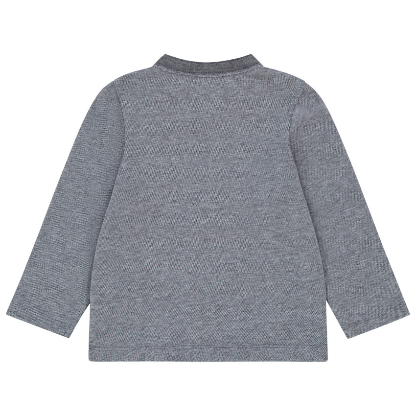T-shirt manches longues pour bébé garçon à col boutonné 