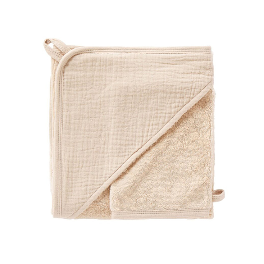 Cape de bain bambou + gant Mix & Match 70 x 70 cm 