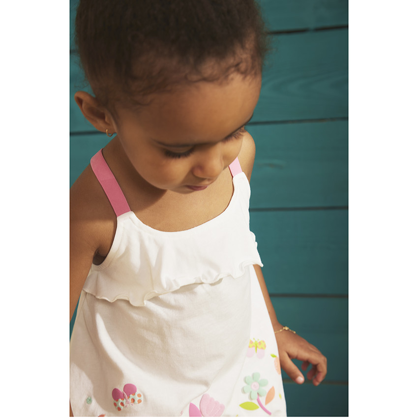 Ensemble 2 pieces avec short imprime pour bebe fille
