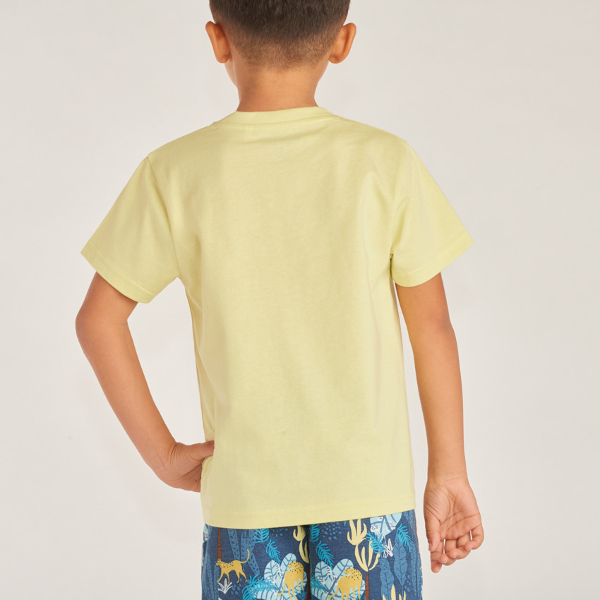 T-shirt manches courtes imprimé noix de coco pour garçon 