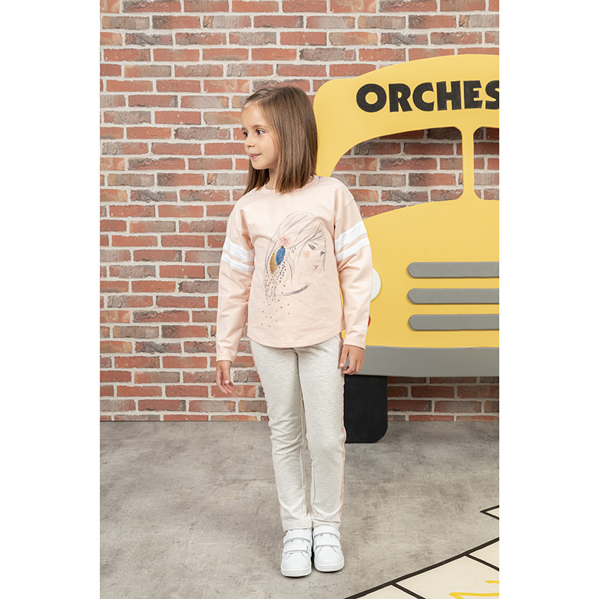 Jogging en molleton print personnage et sequins 