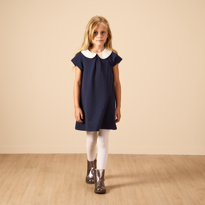 Robe fille col claudine online