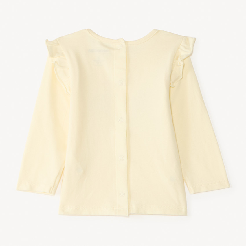 Set 2 pièces de pyjama t-shirt + pantalon motif breakfast pour bébé fille avec finitions différentes selon l'âge 