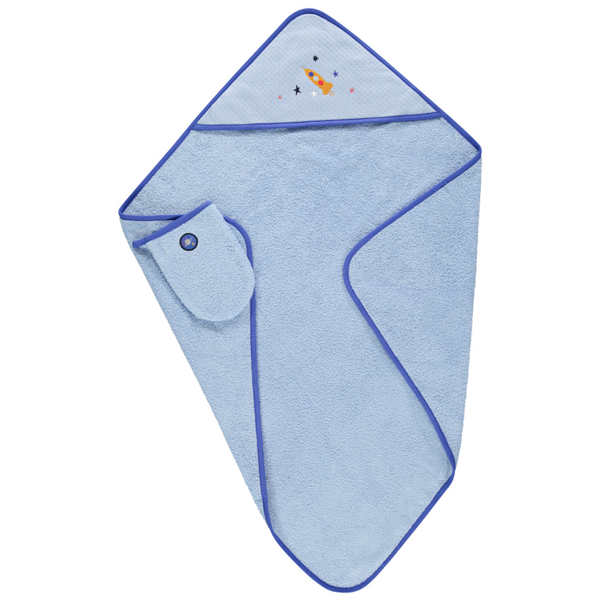 Cape de bain et gant de toilette In the sky 