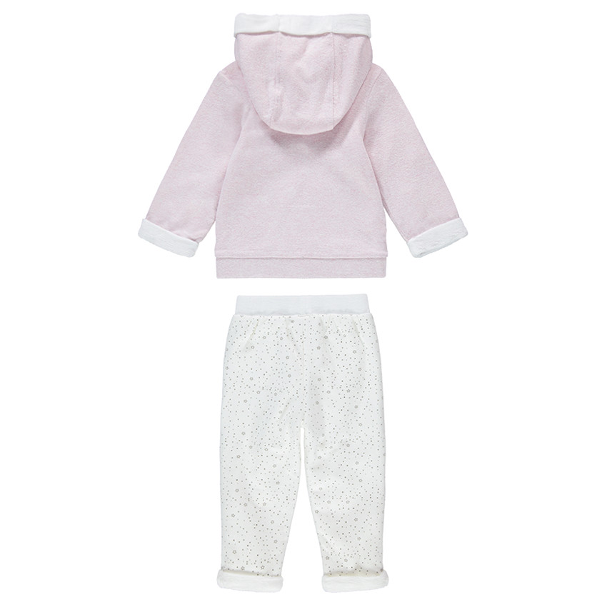 Jogging bi-matière doublé sherpa avec pantalon imprimé all-over 