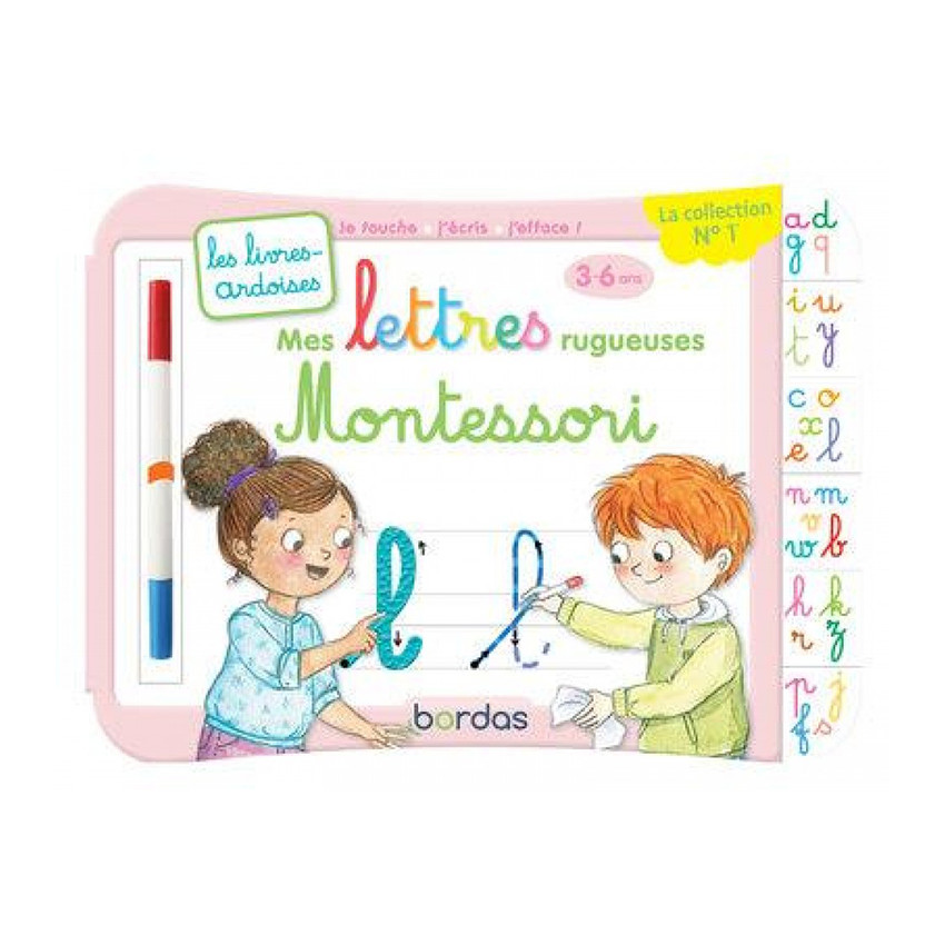 Livre d'apprentissage Lettres Rugeuses Montessori Main Livre d'apprentissage Lettres Rugeuses Montessori