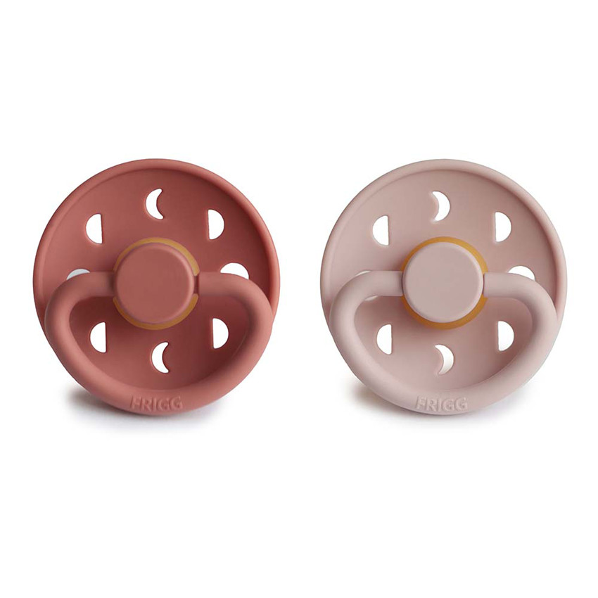Lot de 2 sucettes Moon Latex T1 - Blush/Powder 