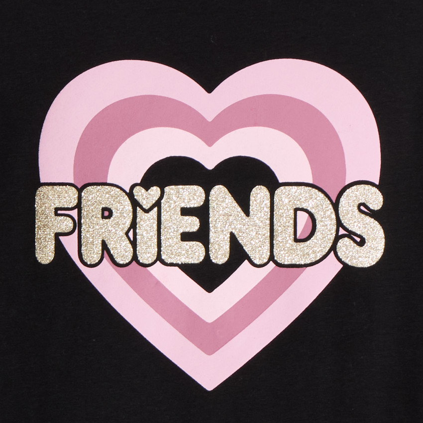 T-shirt manches longues à print pailleté pour fille 