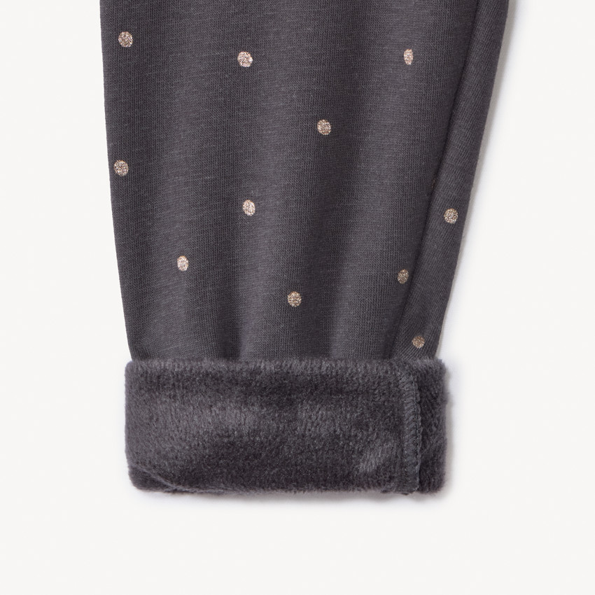 Caleçon doublé et imprimé pois pailletés pour bébé fille 