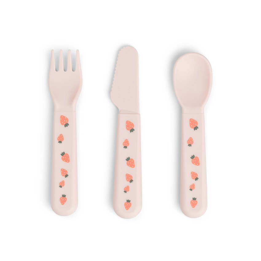 Set de 3 couverts foodie Tiny Farm rose