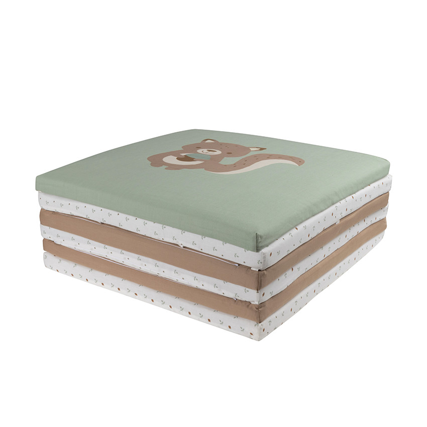 Tapis de motricité pliable 180 x 120 cm Roi des Forêt - Ecru (Prémaman) - Image 4