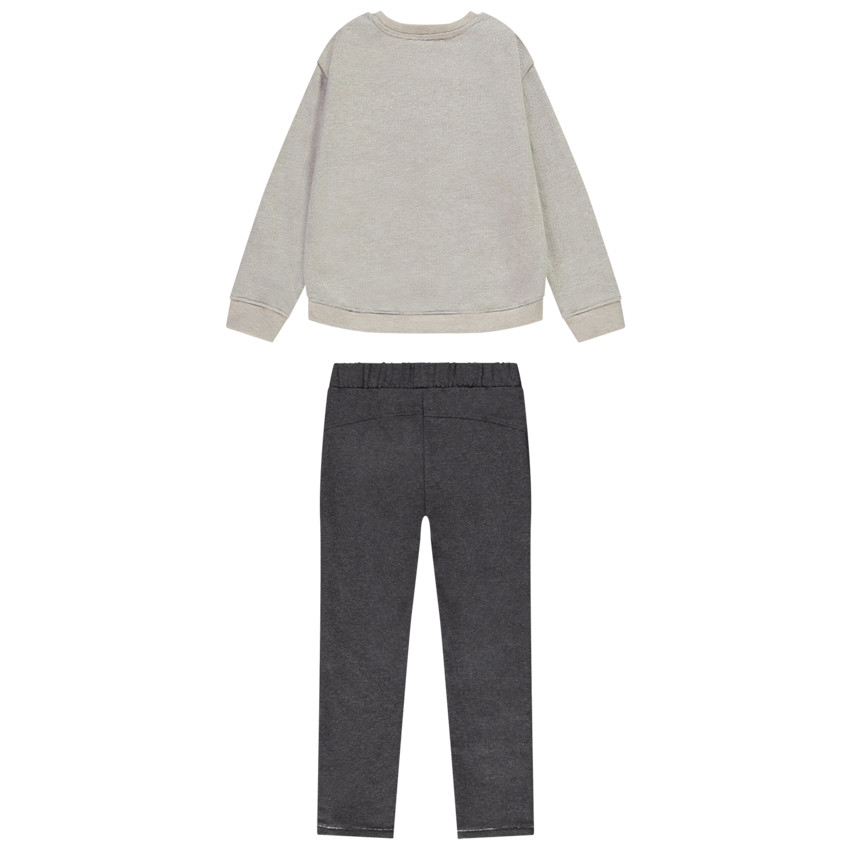Ensemble jogging motif papillon en sequins pour fille 