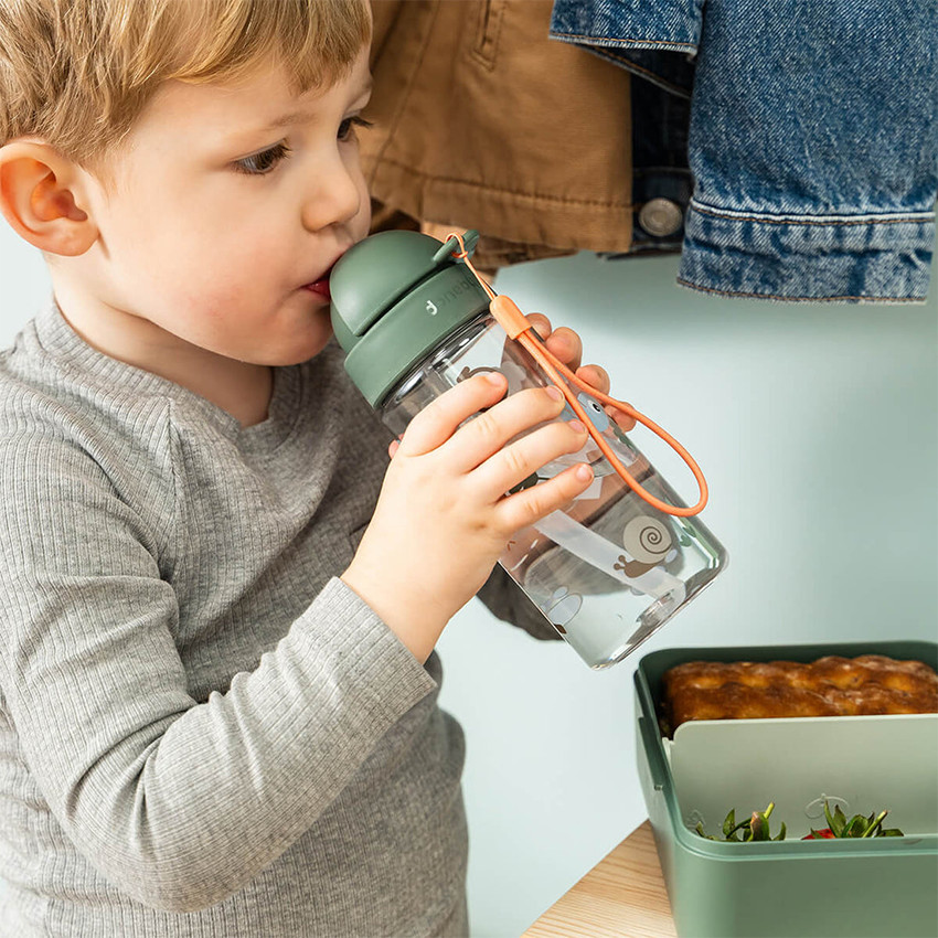 Gourde avec paille Tiny trails vert - 350ml 