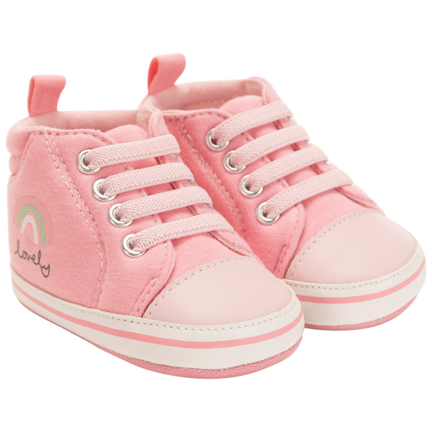 Baskets montantes souples print Lovely pour bébé fille 
