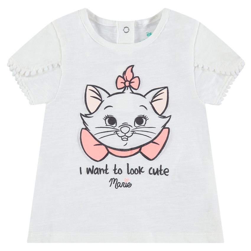 Tee-shirt en coton organique print Marie Aristochats Disney 