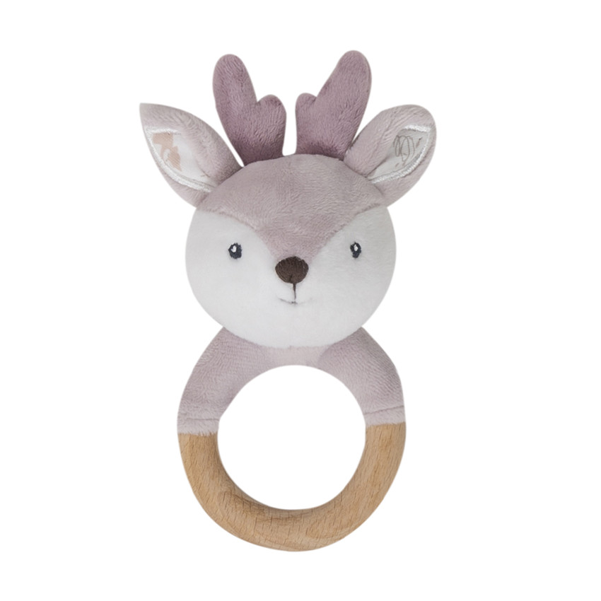 Anneau de dentition en bois - Lilas la Biche 