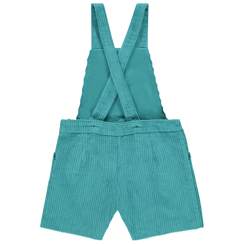 Salopette courte en velours côtelé pour enfant fille 