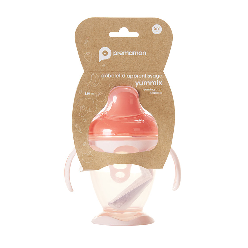 Tasse d'apprentissage à anses 180 ml rose 