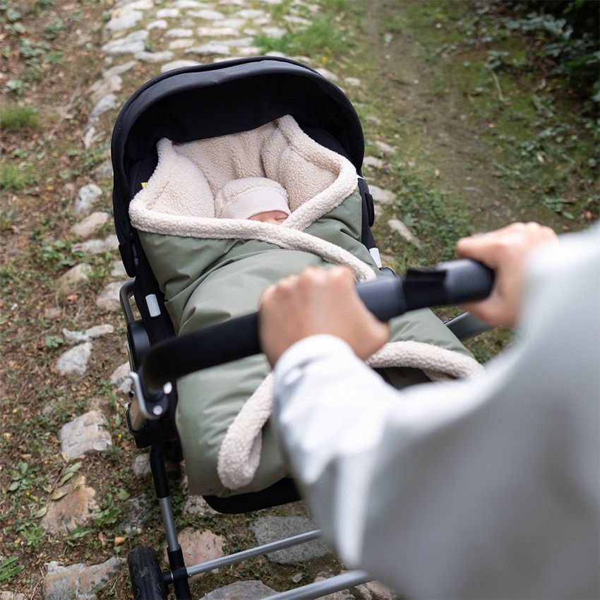 Couverture enveloppante Biside auto - Pady Rainy + Teddy - Green - 0-12 m 