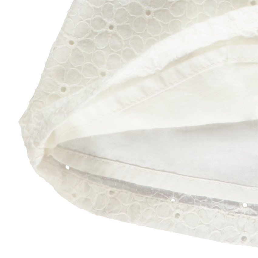 Tunique manches courtes en broderie anglaise pour bébé fille 