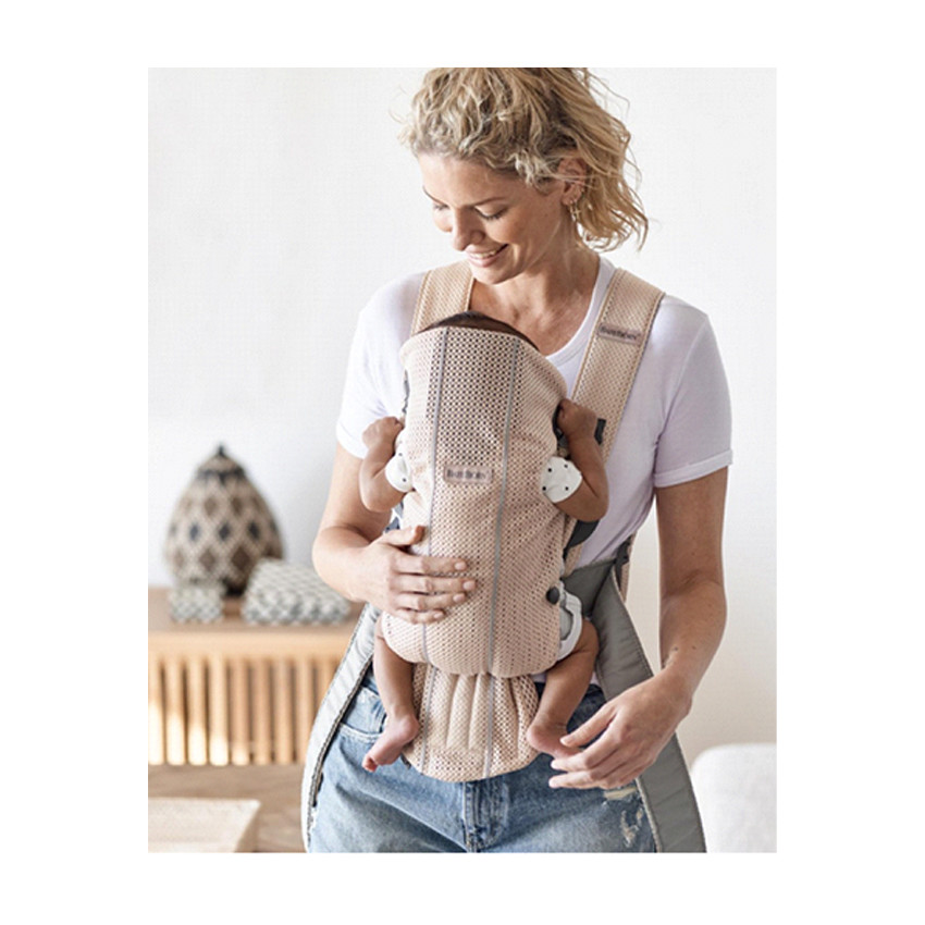 Porte-bébé Mini Mesh 3D - Rose Poudré 