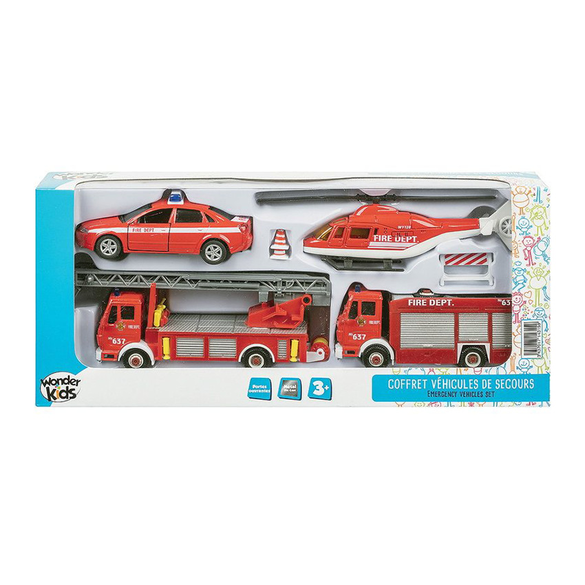 Coffret 4 x Véhicules de Secours et Accessoires Main Coffret 4 x Véhicules de Secours et Accessoires