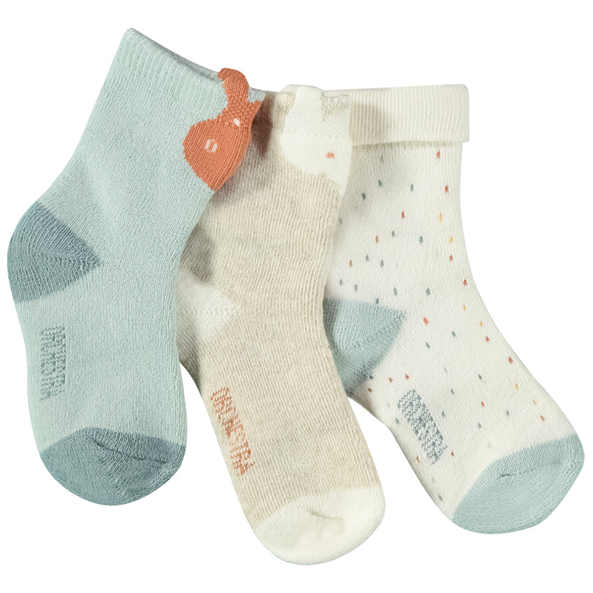 Lot de 3 paires de chaussettes fantaisie pour bébé 