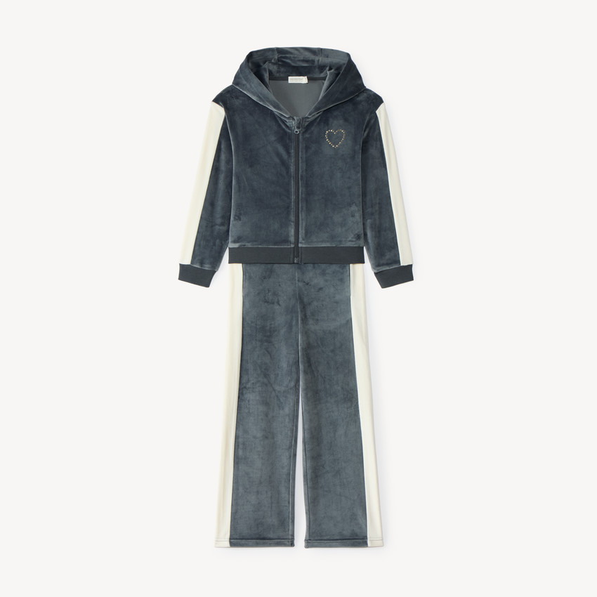 Ensemble de jogging fille en velours