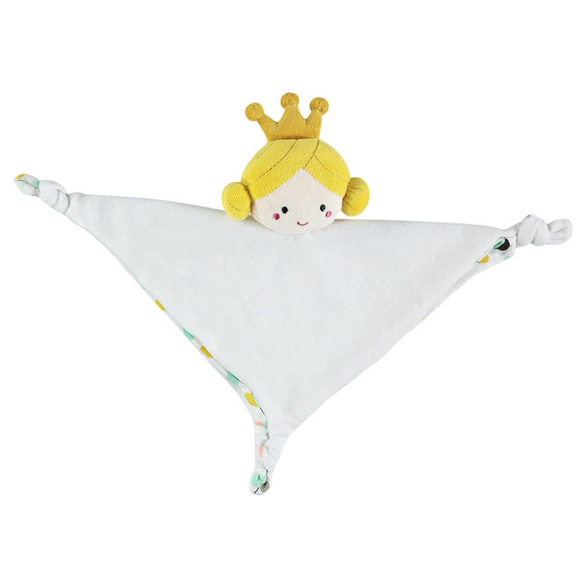Doudou plat princesse en jersey et velours 