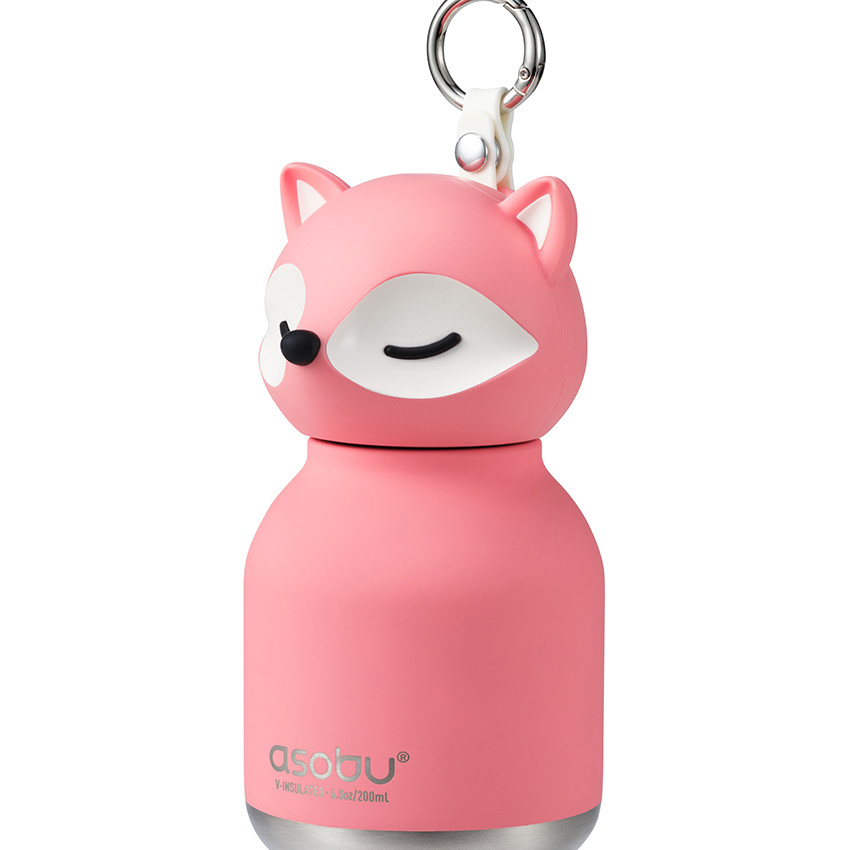 Gourde mini bestie renard rose - 200 ml 
