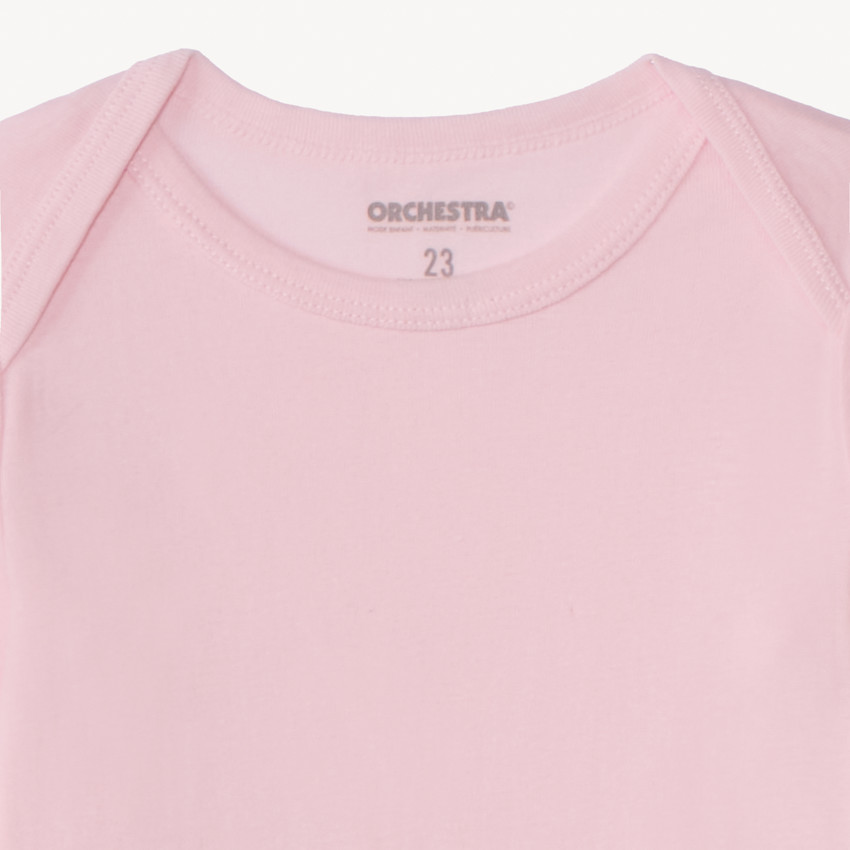 Lot de 5 bodies manches longues unis pour bébé fille 