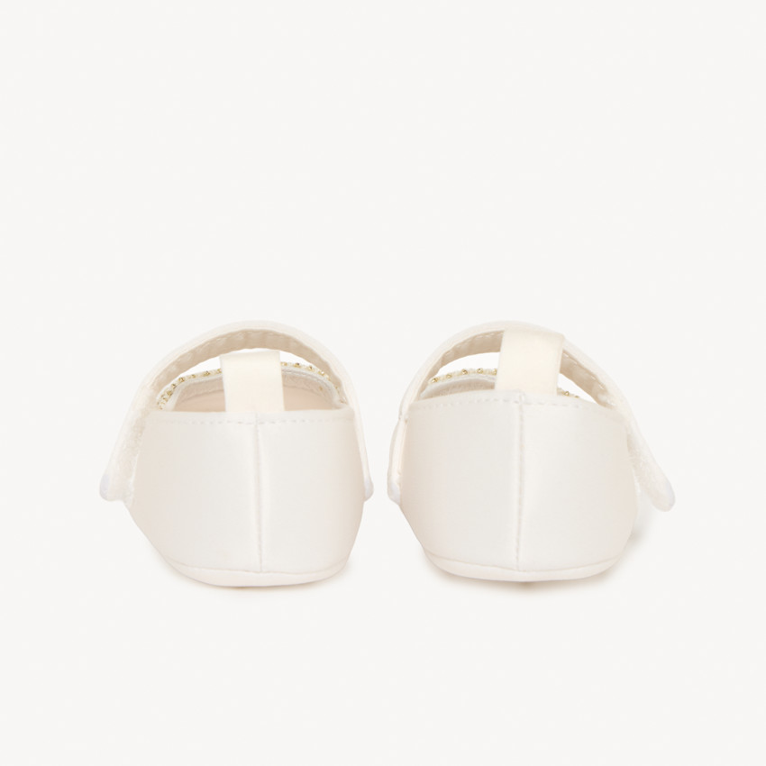 Babies en satin de cérémonie avec broderie pour bébé fille 