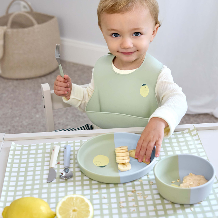 Set de 3 couverts enfants Happy Fruits Lemon 