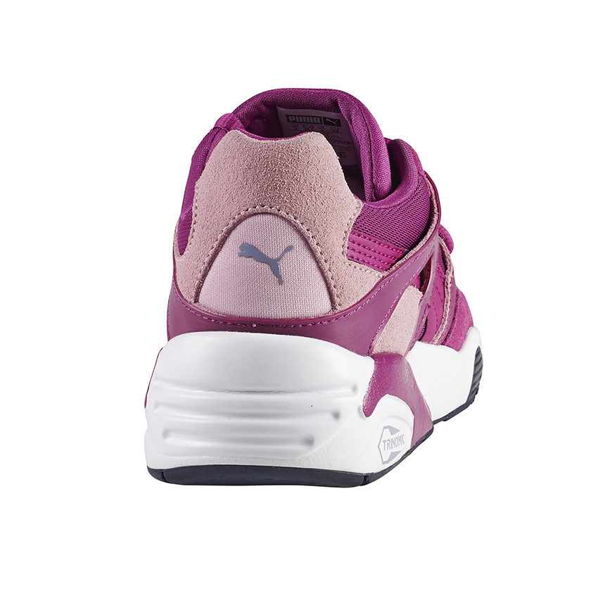 PUMA - Baskets basses coloris violet à lacets élastiqués du 28 au 35 