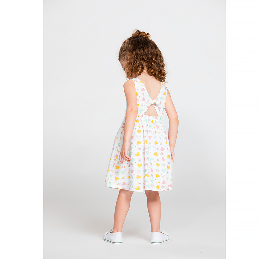 Robe patineuse imprimé coeurs pour bébé fille 