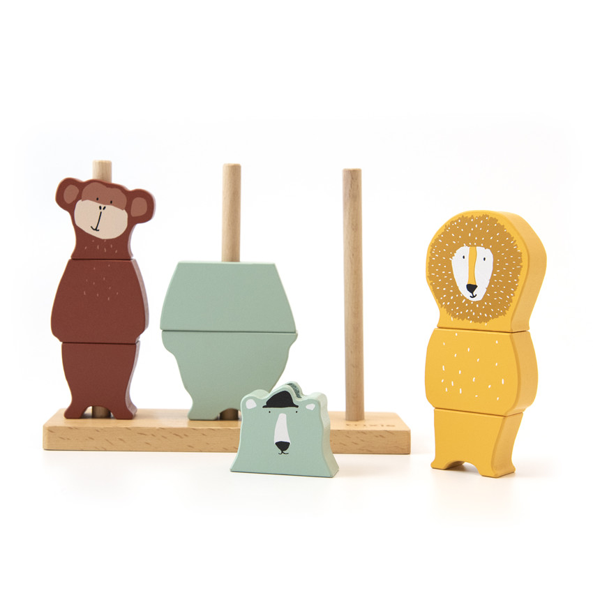 Puzzle animaux en bois à empiler 