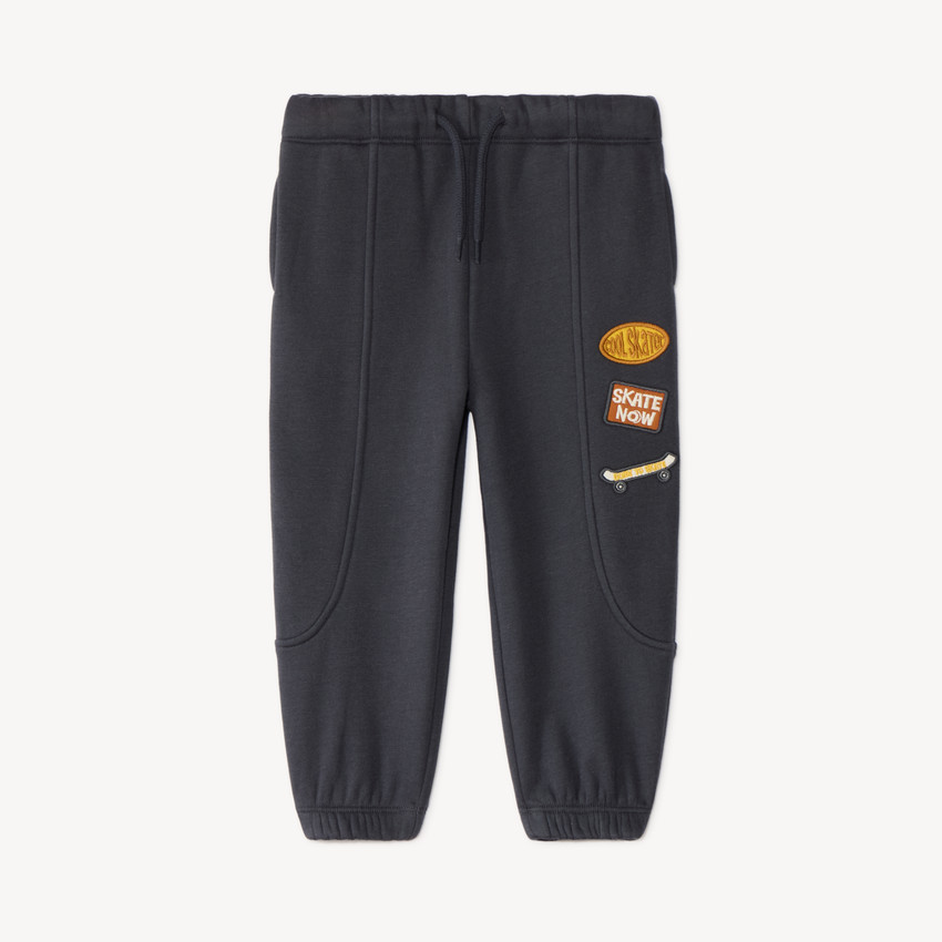 Pantalon de jogging bébé garçon doublé velours avec patch skate