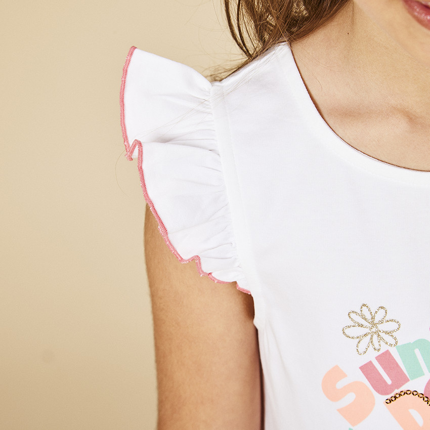 Robe effet 2 en 1 à print fantaisie et rayures pour fille 