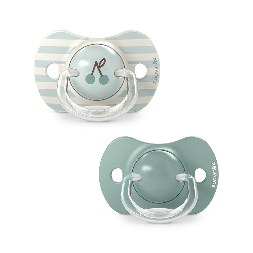Lot de 2 sucettes silicone SX Pro 18M+ Birdies vert 